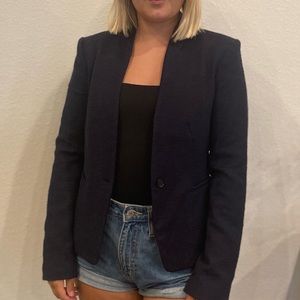 Loft Textured Navy Blazer